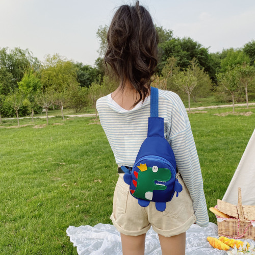Children's Bag Wholesale New Children's Chest Bag Dinosaur Bag Versatile Children's Crossbody Bag Casual Cartoon Children's Backpack