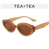 Retro sunglasses, advanced brand milk tea, glasses solar-powered, 2 carat, high-quality style, European style