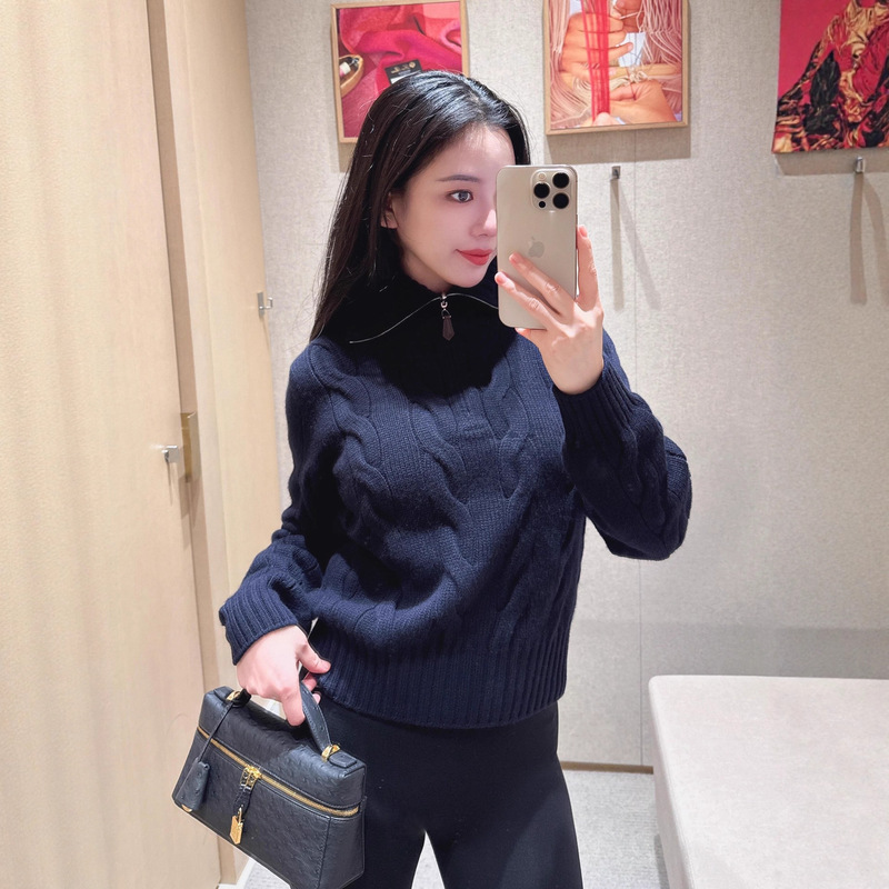 Pure Original Lp Half Turtleneck Twist Cashmere Knitwear Classic Twist Half Zipper Knitwear for Men and Women Same Style Classy Accessible Luxury