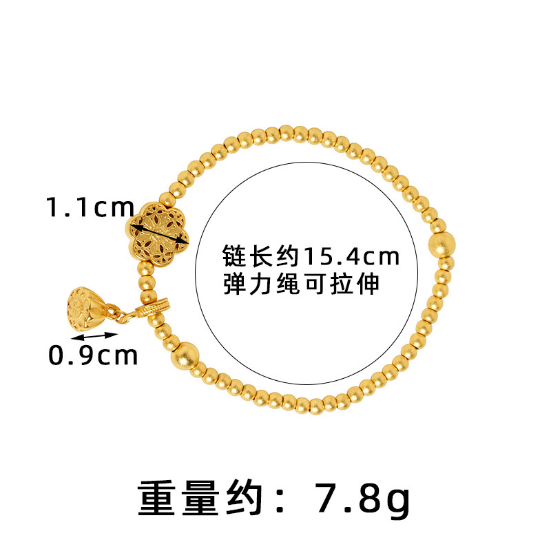 Nuevo brazalete chino de bambú de estilo chino para damas que no se desvanece durante mucho tiempo, brazalete de marea nacional de esmalte, joyería de latón dorado de arena vietnamita