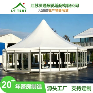 厂家定制尖顶篷房户外八角顶活动棚房可定制四角顶临时帐篷