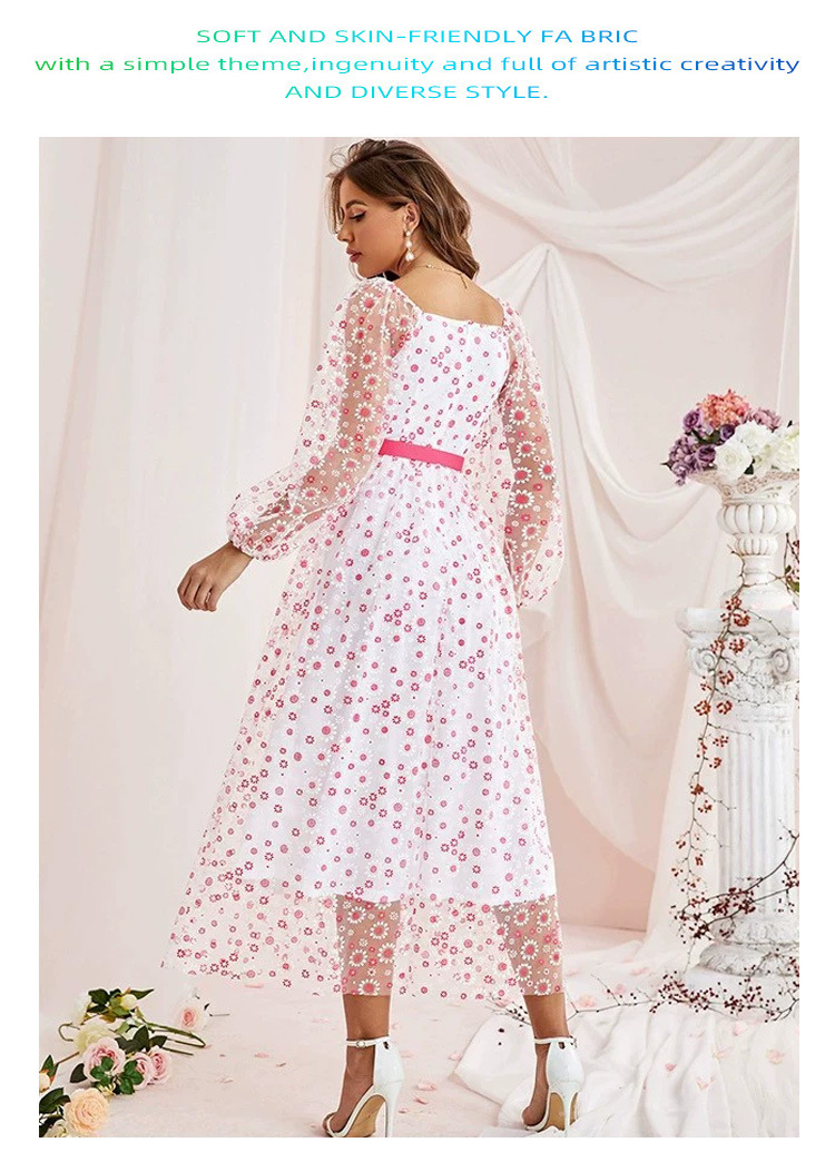 Abito con spalline foderato in rete con scollo a U_voghion.com