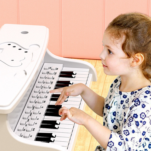 Children's piano toy electronic keyboard for little girls beginners multifunctional playable microphone 3 baby 1 year old gift