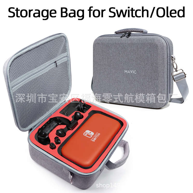 Adecuado para Nintendo switch oled bolso de almacenamiento switch bolso de almacenamiento de un solo hombro conjunto completo de caja de almacenamiento portátil