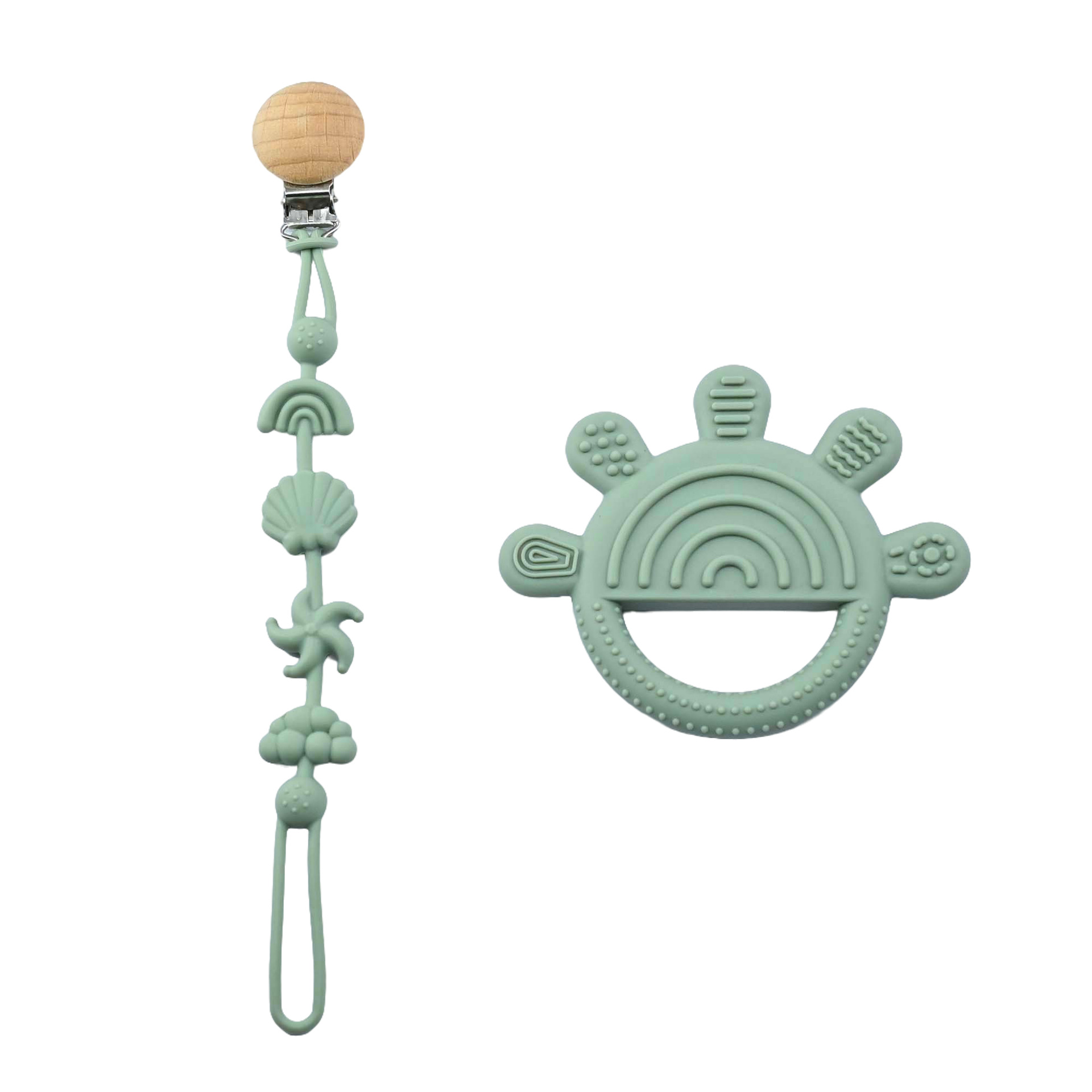 Nuevo juguete de dibujos animados para bebés, mordida y mordida, patrón de cinco dedos, mordedor calmante, mordedor para bebés de grado alimenticio