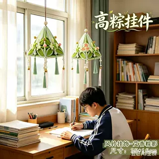端午香包挂饰粽子香囊挂件安康平安车挂手工编织 diy 材料包批发