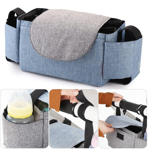 Large Capacity Stroller Hanging Storage Bag Convenient Mommy Milk Bottle Organizer Water Cup Collapsible Bag Wholesale