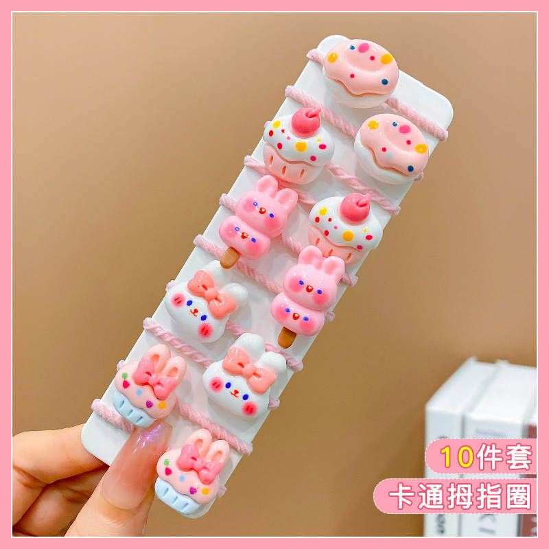 Banda de goma para niños, lazo para el cabello con pulgar para niña, accesorios para el cabello, cuerda para la cabeza para bebés, niña pequeña, sin dañar el cabello, gomas de goma, lindos sombreros