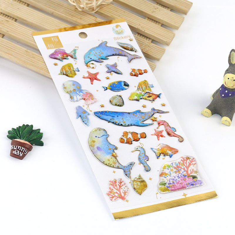 Suministro directo de fábrica japonés y coreano dorado fresco cristal epoxi pegatinas teléfono móvil pegatinas diario decorativo chica corazón mano cuenta pegatinas