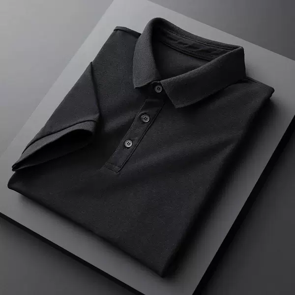 Black polo, with short sleeve