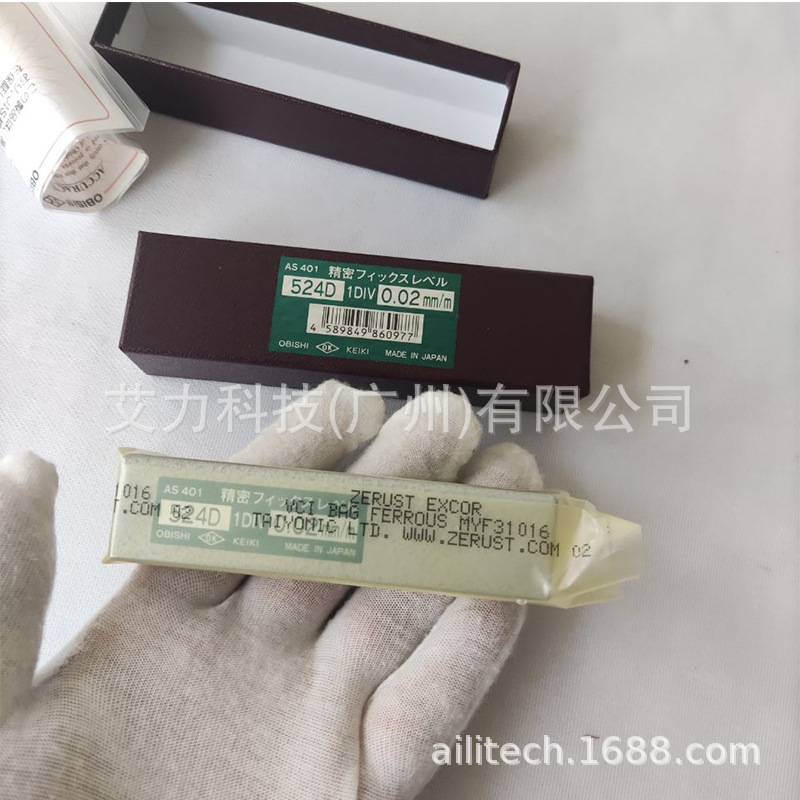 日本大菱OBISHI气泡水平仪524D AS401感度1DIV=0.02mm/m 少量现货