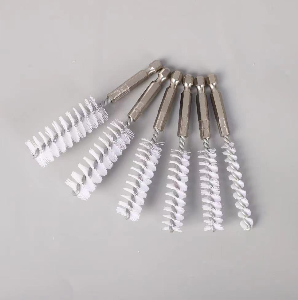 Cross-border Hex Gun Cepillo de tubería cepillo 304 cepillo de alambre de acero inoxidable cepillo de agujero interno conjunto de desbarbado pulido desoxidado