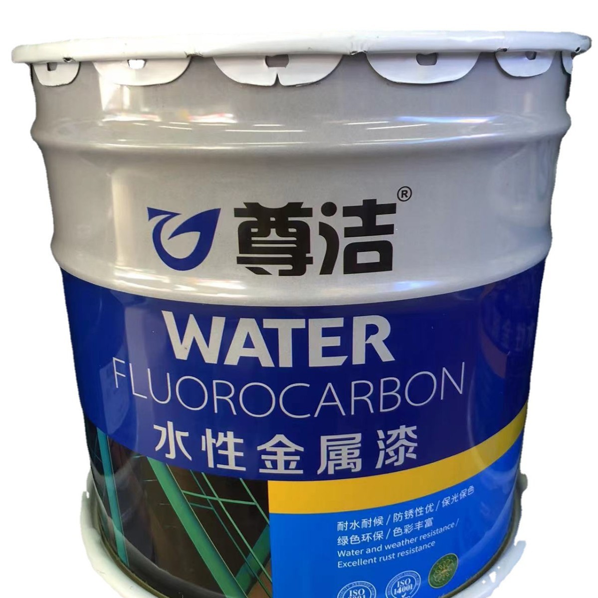 企发金色荷花尊洁金属防锈磁漆水性多功能钢结构漆木漆家具防锈漆