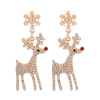Golden earrings, with snowflakes
