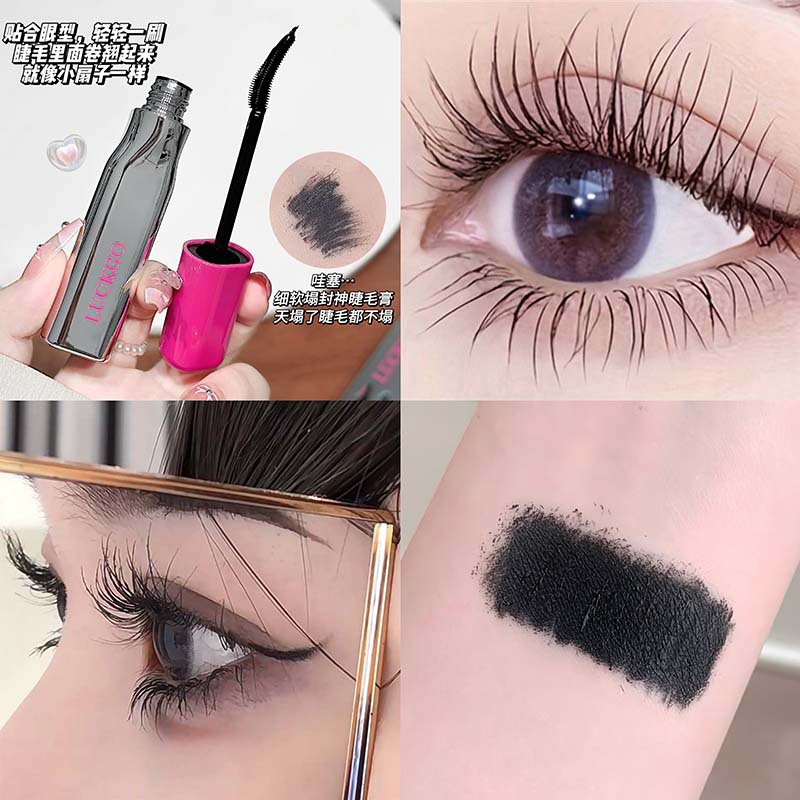 LUCKGO pestañas brillantes rollo rímel largo rollo rímel denso estereotipo natural impermeable maquillaje transfronterizo al por mayor