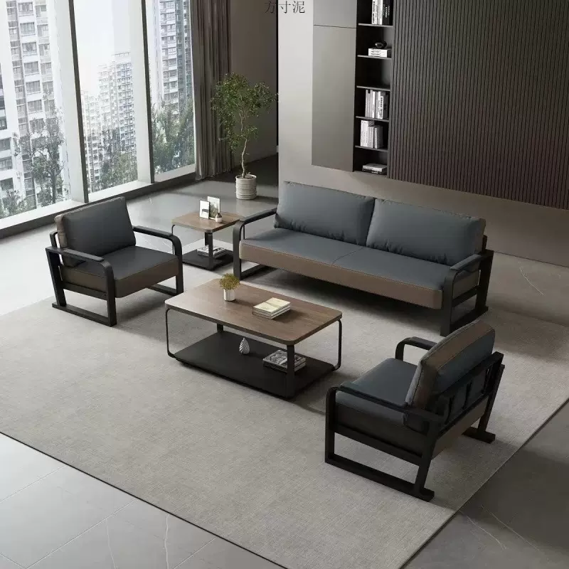 畅销|现代简约办公室接待会客商务沙发组装套装办公沙发一件 批发
