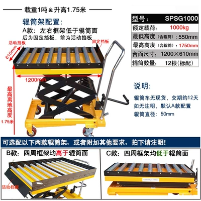 Hoular good pull PTS500: Avtomobil fırlanan platformaları - 1000kg17-m-with-roller