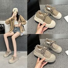 2565网红爆款真皮女鞋2025年秋季新款松糕厚底内增高运动休闲鞋