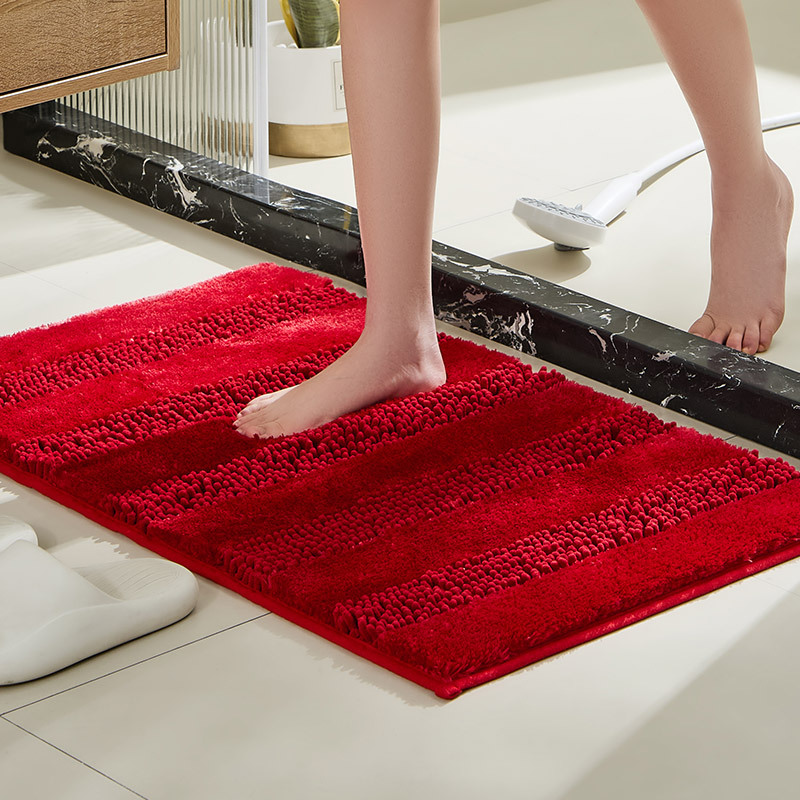 Alfombrilla antideslizante en la puerta del baño flocado Alfombra absorbente gruesa Alfombra de entrada del inodoro Alfombrilla de la puerta Alfombra de la cama del dormitorio