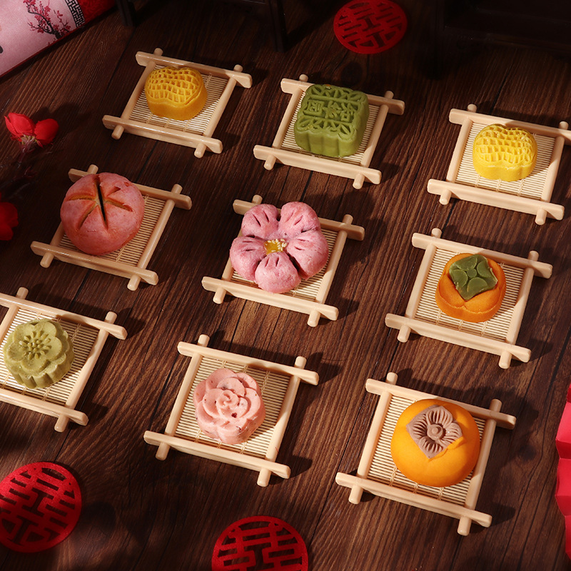 Tic Tic Tic Chinese Pastry Plate Plate Plate Table Wedding Cake Ornaments Wedding Banquet Arrangement Dim Sum Shelf Tea Cup Mat