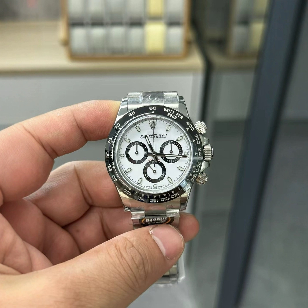 Reloj de la serie Laojia Dituna transfronterizo Panda Di Yacht Mingshi Reloj mecánico automático Green Jindi Daifa