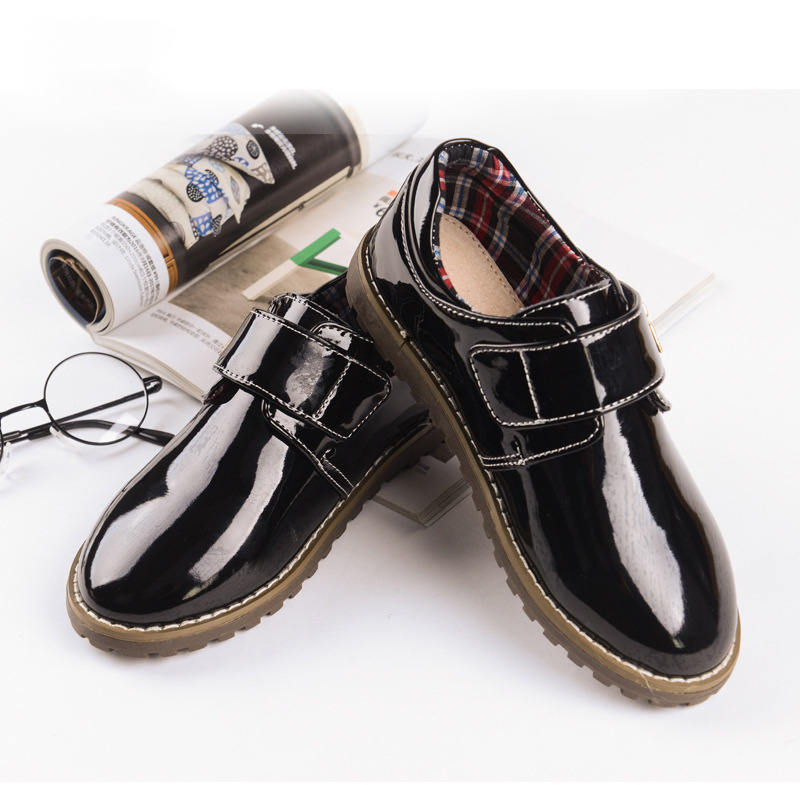 Yi nuofang zapatos de cuero negro de flores zapatos individuales para niños versátiles pequeños zapatos individuales rendimiento escolar zapatos de rendimiento para niños primavera y otoño