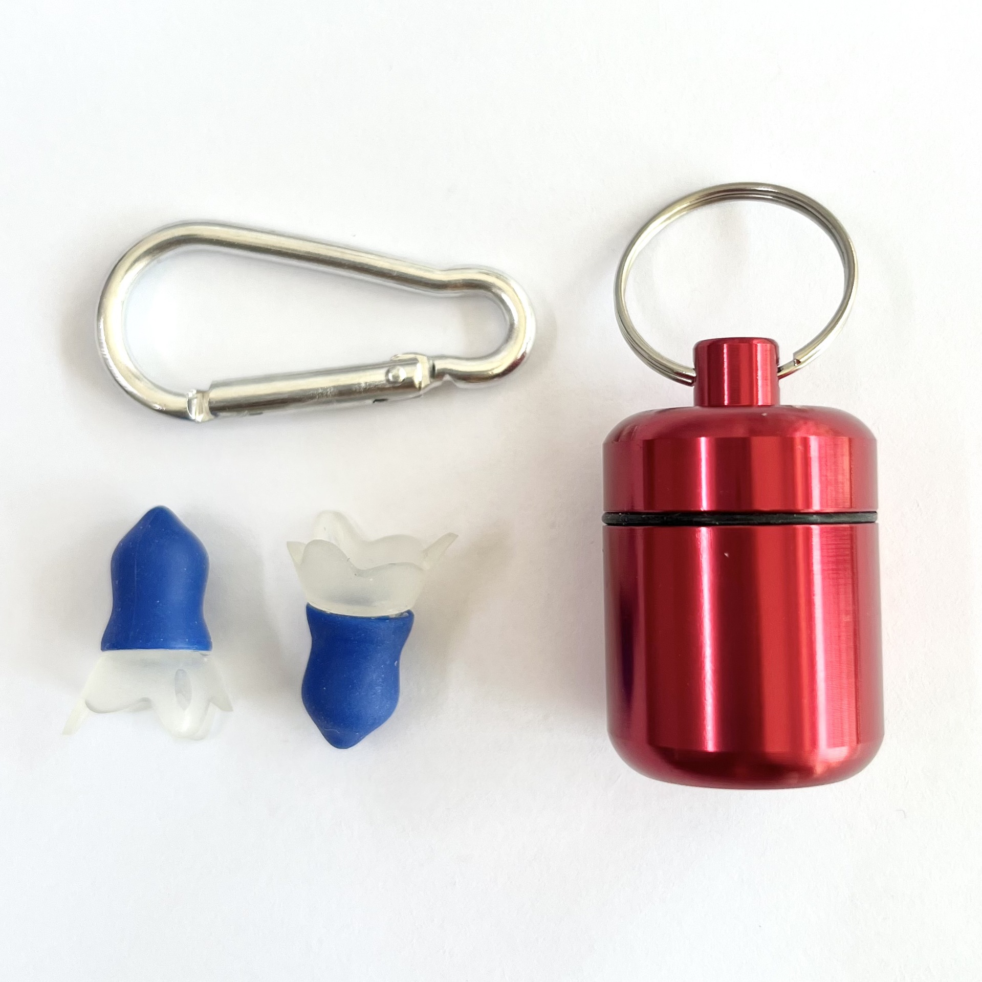 비행 귀마개 + 빨간색 알루미늄 상자