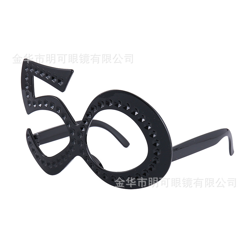 Gafas Decorativas de Cumpleaños con Números 16/18/30/40/50/60 de Plástico ABS para Fiesta