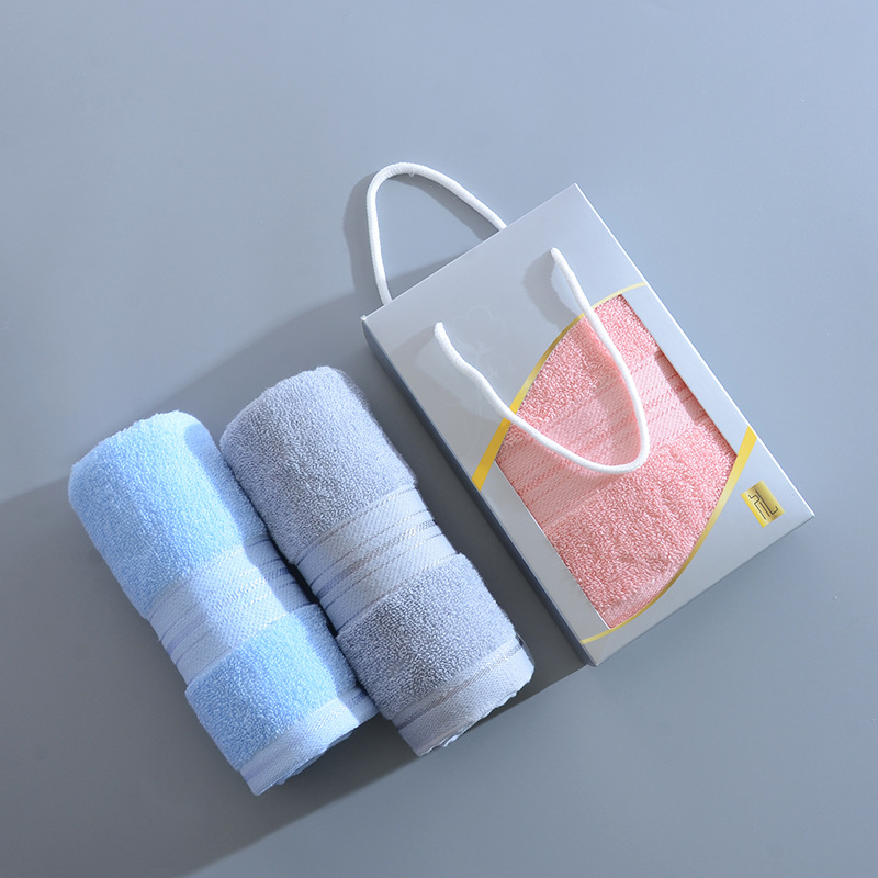 32 가닥 순면 수건 부드러운 자수 로고 광고 이벤트 결혼 선물 수건 선물 상자