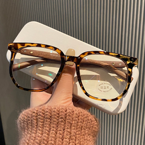 New Retro Wood Grain Leg Anti-blue Light Reading Glasses for Women, Over-the-counter Reading Glasses, Model 30128