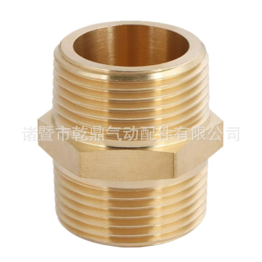 NPT внешняя резьба Латунная Труба соединения равного диаметра шестиугольная труба американский стандарт внешняя резьба для проволоки трубы древние