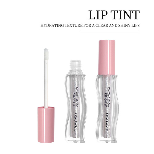 ARMOSU Crystal Jelly Lip Balm - Transparent Bouncy Moisturizing Gloss with Fine Shimmer