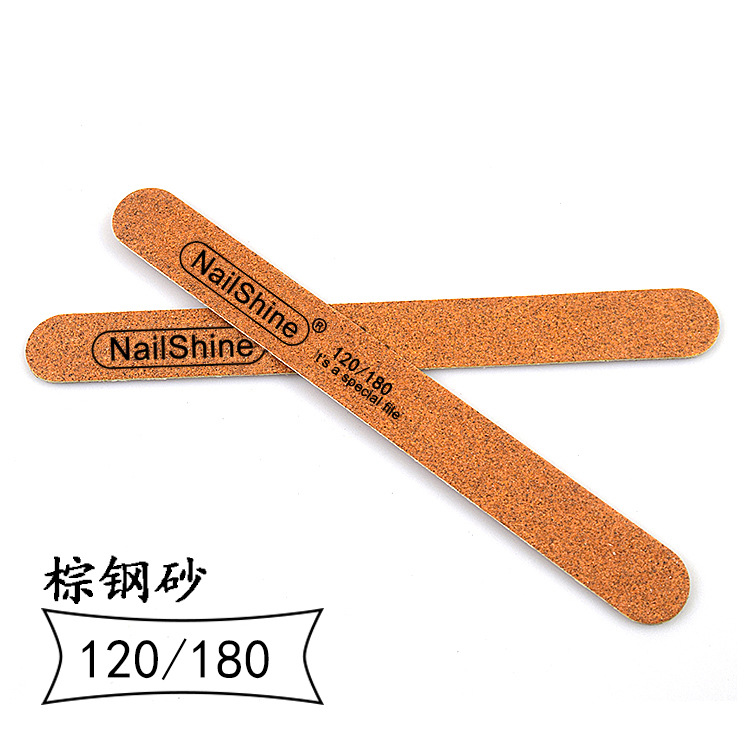 nailshine Wood Chip Rubbing Waterproof Thin Rubbing Professional Real and Fake Special Rubbing Grey and White Files on Both Sides Nail Rubbing