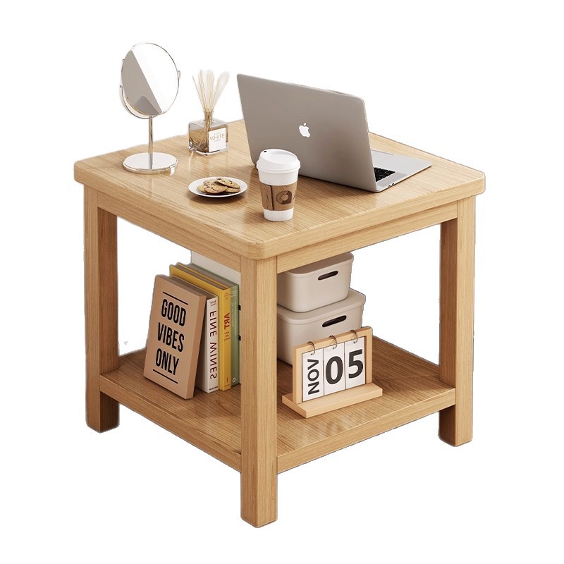 Sofá de lado de la sala de estar moderna y simple mesa pequeña simple casa doble mesa cuadrada cuadrada balcón mesa de té pequeña