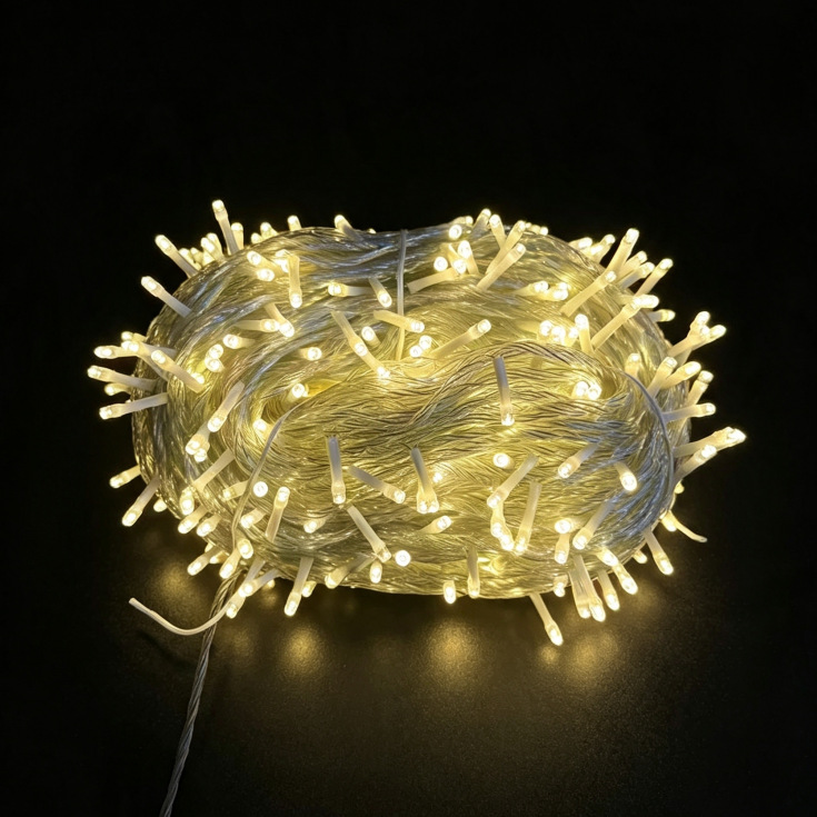 Luces LED con forma de estrella, pequeñas y coloridas, luces de cadena alimentadas por energía solar, luces de ambiente para acampar al aire libre, decoración de puestos para festivales navideños, luces de cadena