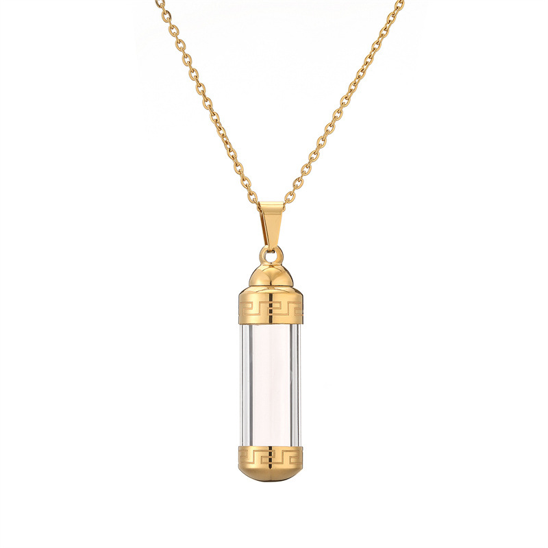 Collana con pendente a forma di boccetta di profumo trendy_voghion.com