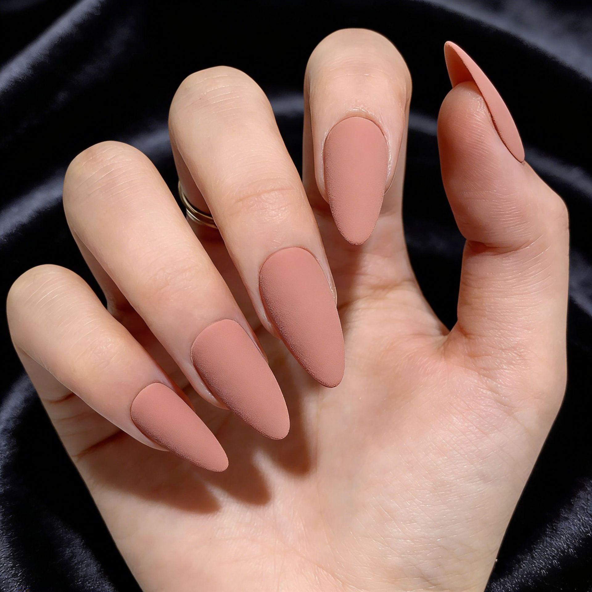 Uñas de uñas de color sólido, uñas largas puntiagudas, uñas de uñas mate mate, parches de uñas falsas, productos terminados al por mayor image 7