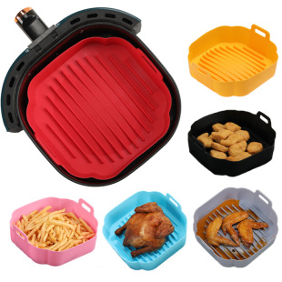 Factory spot baking pan air fryer silicone Square 8inch air fryer silicone baking pan