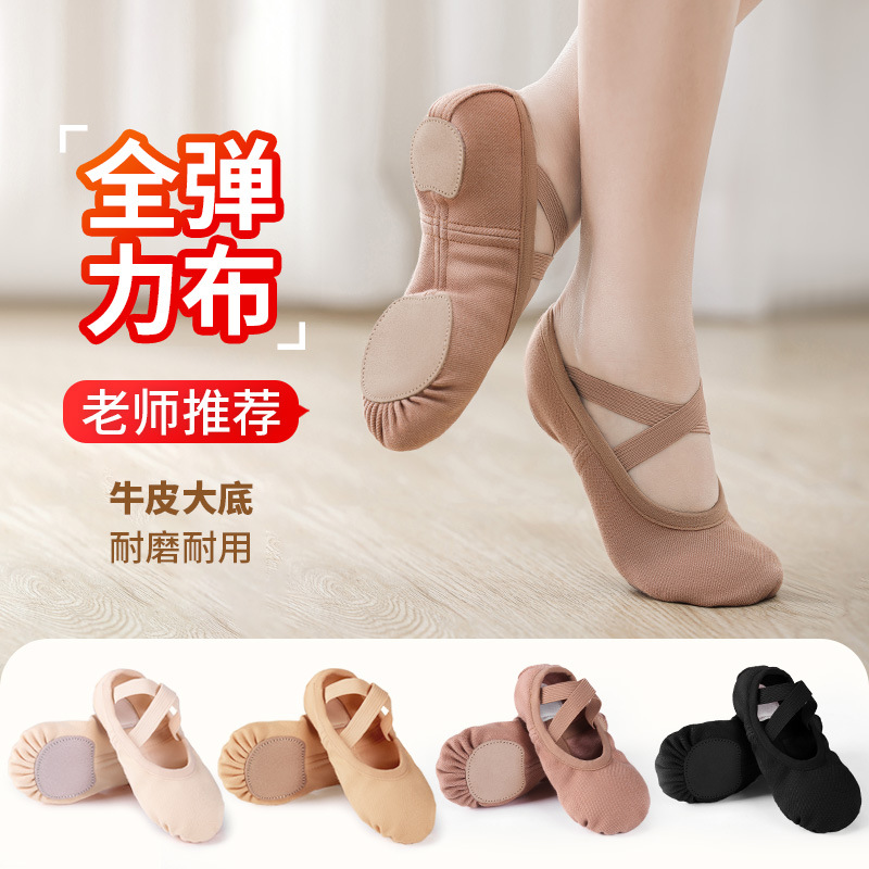 Art School Elastic Cloth Dance Shoes for Adults, Soft-Soled Chinese Dance Practice Body Cat Claw Kidsren's Ballet Shoes for Girls