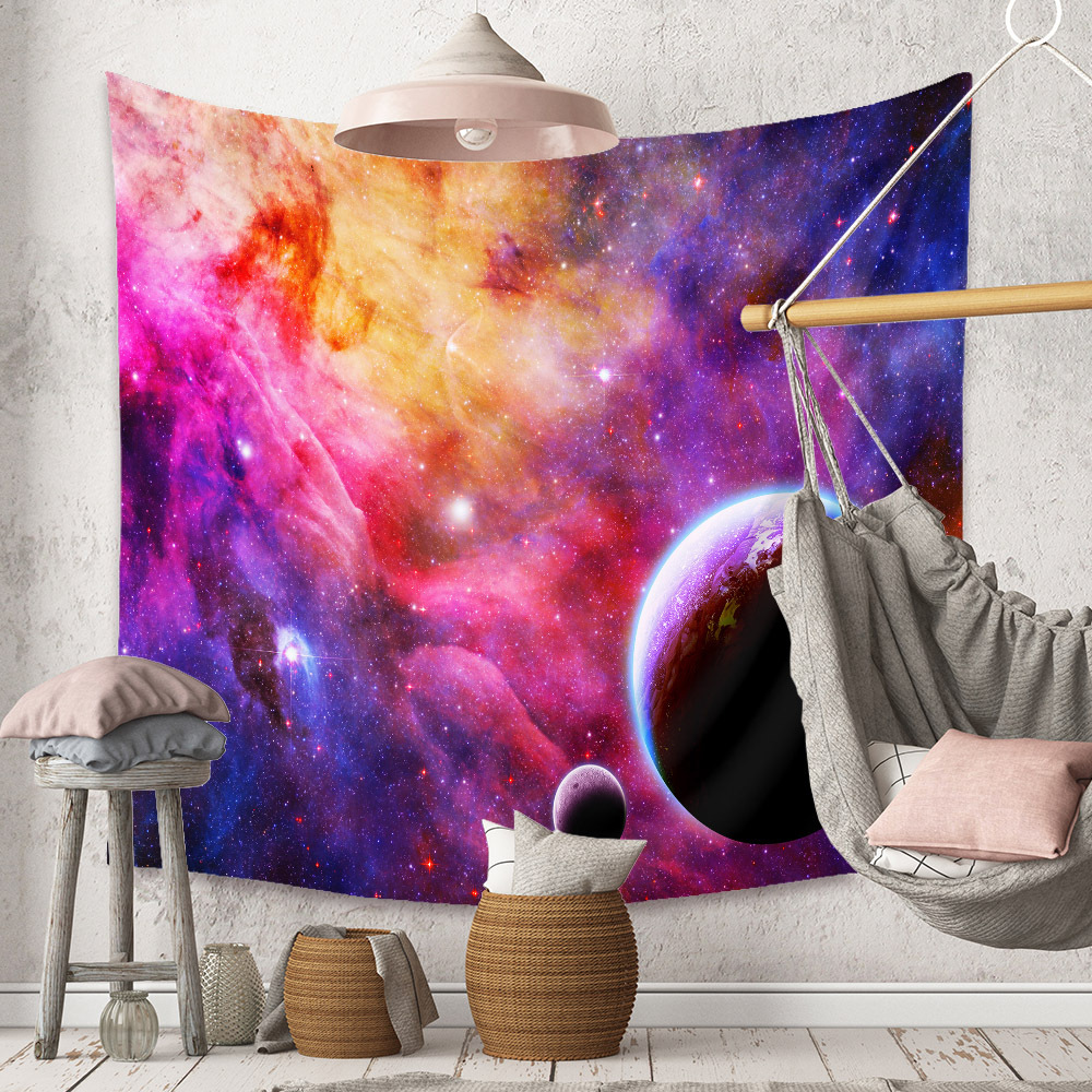 Fashion Universe Painting Wall Decoration Cloth Tapestry Wholesale Nihaojewelry display picture 190