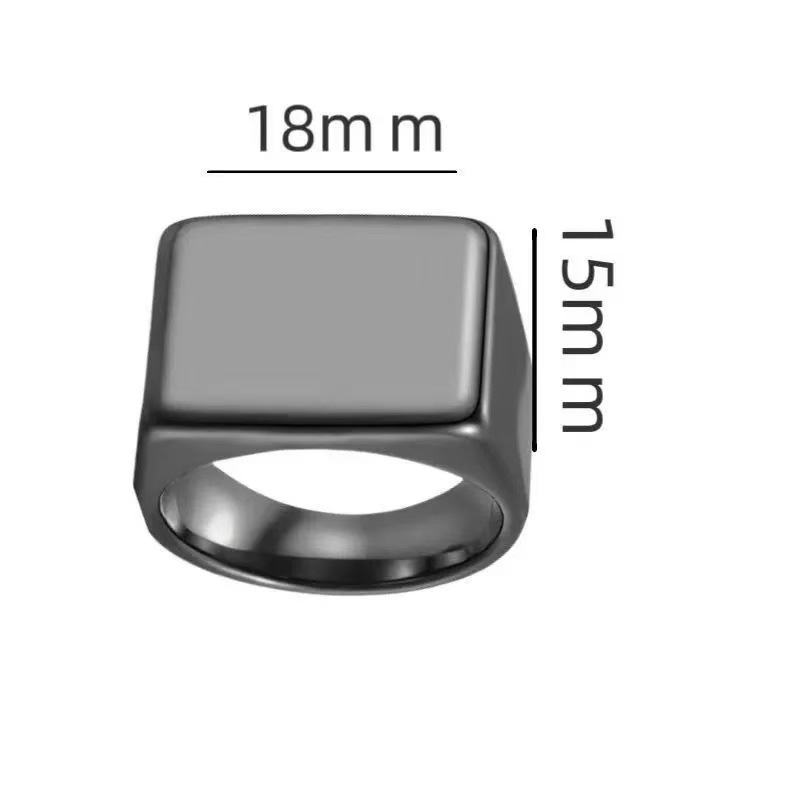 Geometric glossy ring stainless steel for men and women
