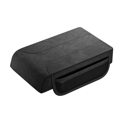 Car Armrest Box Booster Pad Suede Car Universal Armrest Pad Central Interior Elbow Pad Car Interior Accessories (Armrest box pad) - black