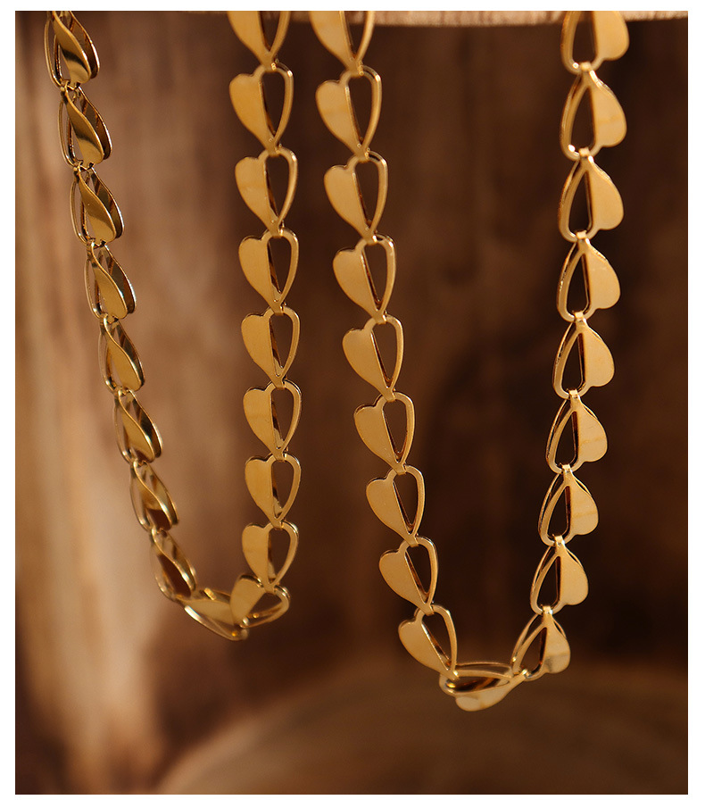 Women Fashion Geometric Titanium Steel Bracelets Necklace Plating No Inlaid Stainless Steel Necklaces_colorza_4