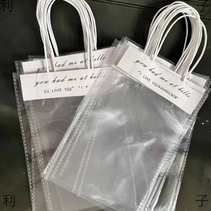 透明手提袋小号搞怪礼品袋饰品袋石膏娃娃手提袋伴手礼袋