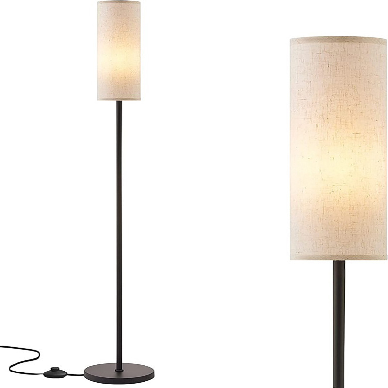 Lámpara de Pie Vertical Regulable de Hierro y Acrílico con Luz Tricolor para el Hogar