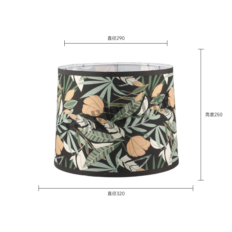 Pantalla de tela de selva tropical transfronteriza, lámpara de pie de viento nórdico, accesorios de lámpara, cubierta de carcasa, stock al por mayor