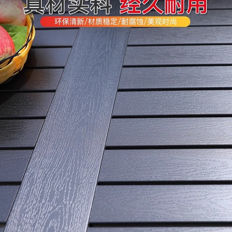 Mesas y sillas al aire libre Villa Patio Jardín Mesas y sillas Terraza de ocio Mesas de ratán Mesas de madera de plástico Combinación Mesas y sillas de ratán al aire libre