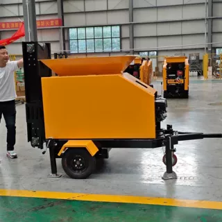出口美国拖车式碎石机 花岗岩混凝土粉碎机  HT135牵引鄂式破碎机