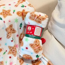 外贸尾单库存处理批发 圣诞午睡毛毯 盖毯