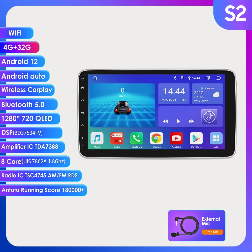 Universal detachable rotating screen for navigator, 10.1 inch